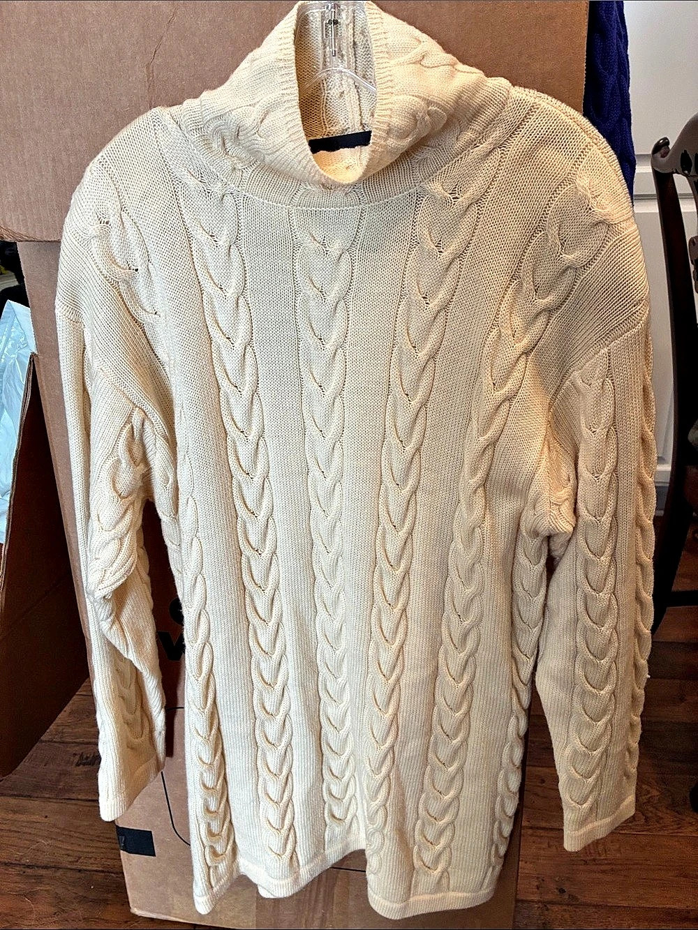 Classiques Entier Cable Knit Wool Sweater Size XL Like New